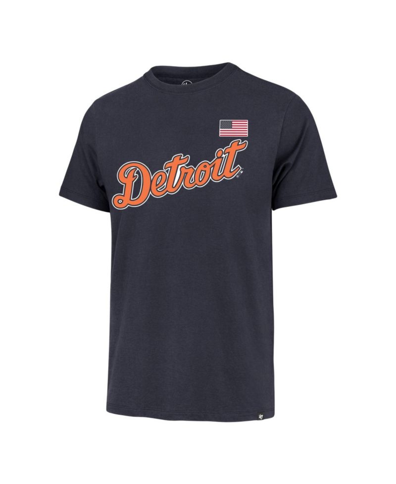 Men's Navy Detroit Tigers Heritage U.S. Flag T-Shirt