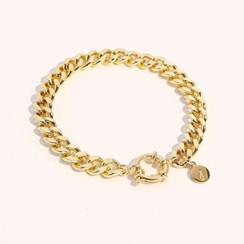 Plated Stainless Steel Curb Chain Bracelet & Anklet