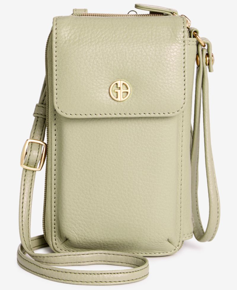 Softy Leather Tech Crossbody Wallet