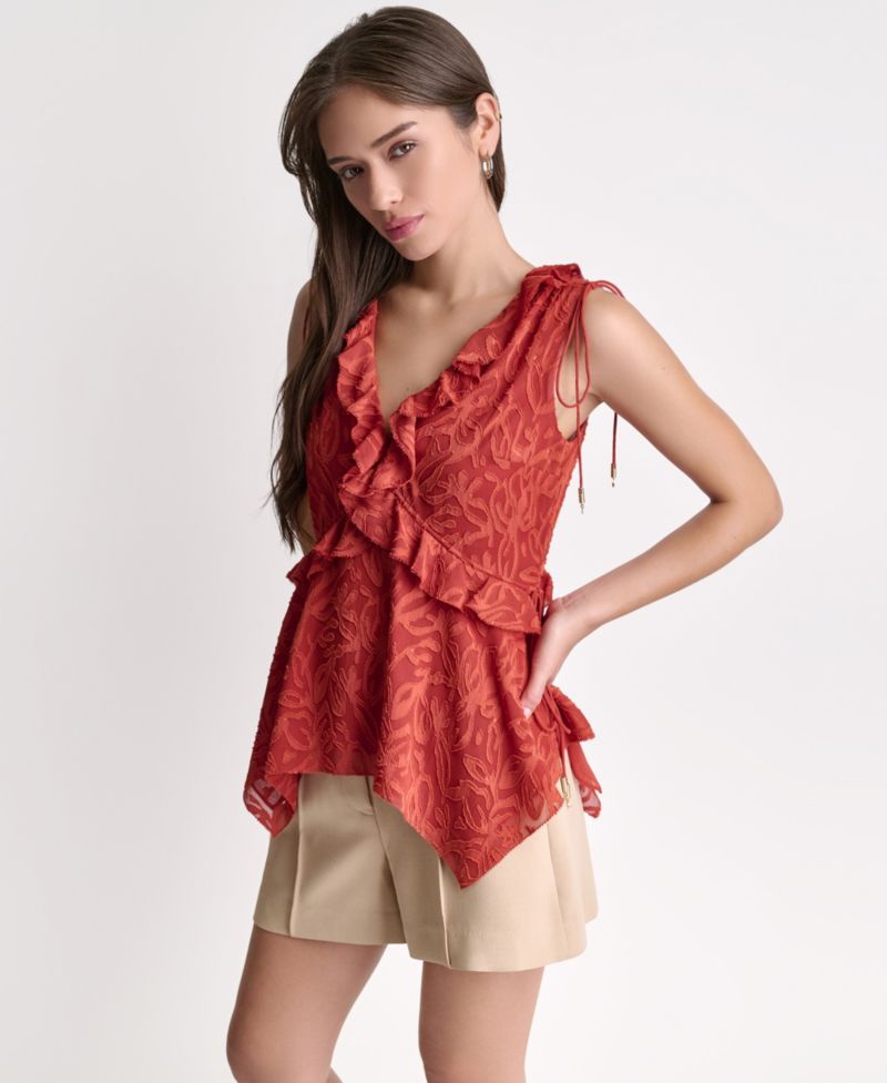 Women's Deep V-Neck Slim-Fit Top