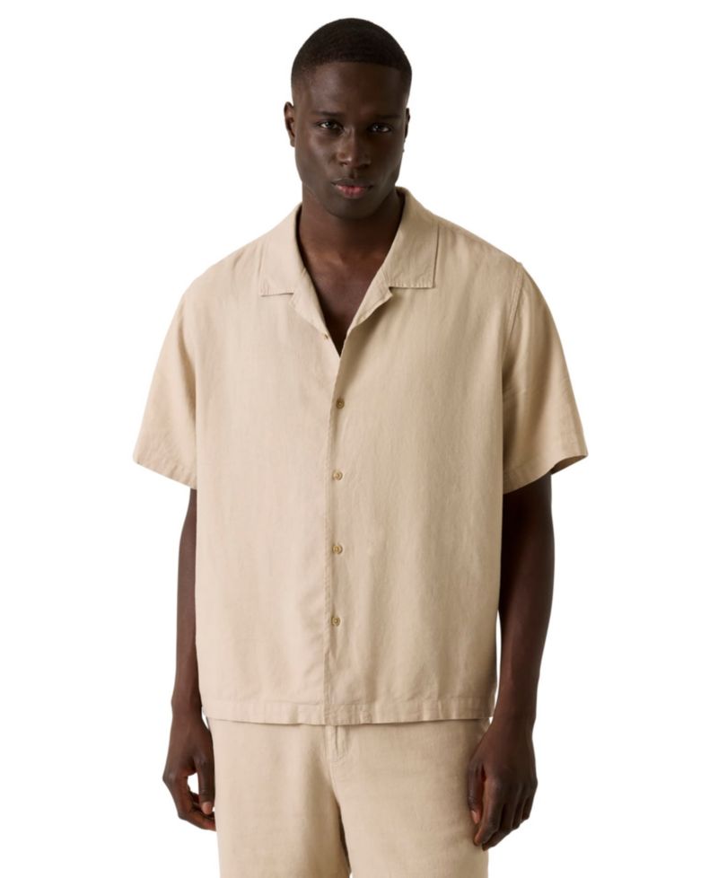 Men's Linen Coast Rayon Relaxed Short-Sleeve Shirt