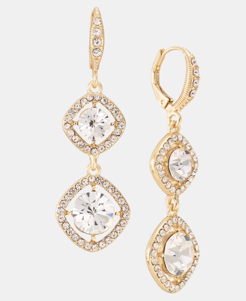 Crystal Double Drop Earrings