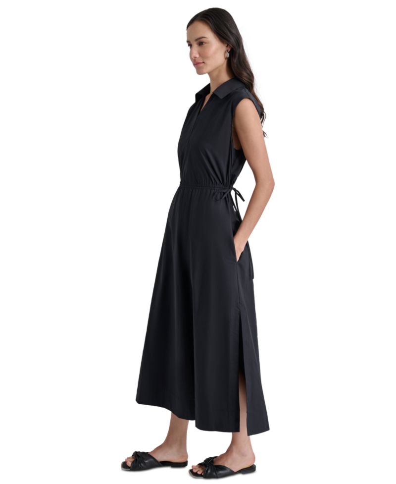 Women's Back-Cut-Out Sleeveless Midi Dress
