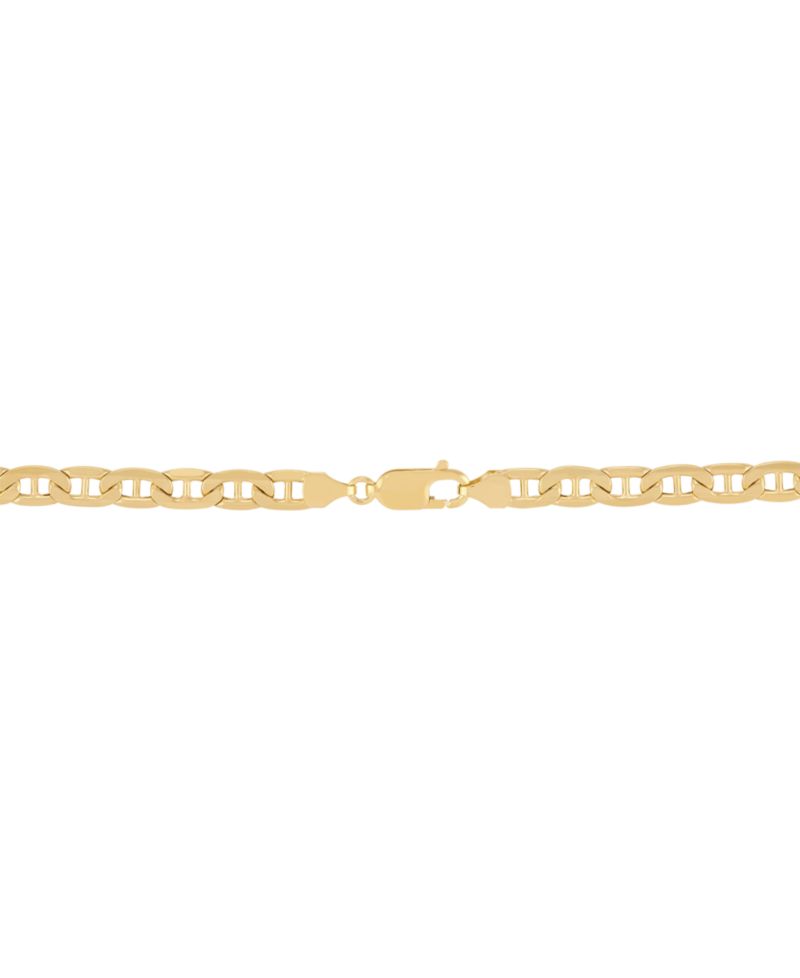 Lightweight Polished Mariner Link Chain Necklace Collection in 14k Gold (5.5MM)