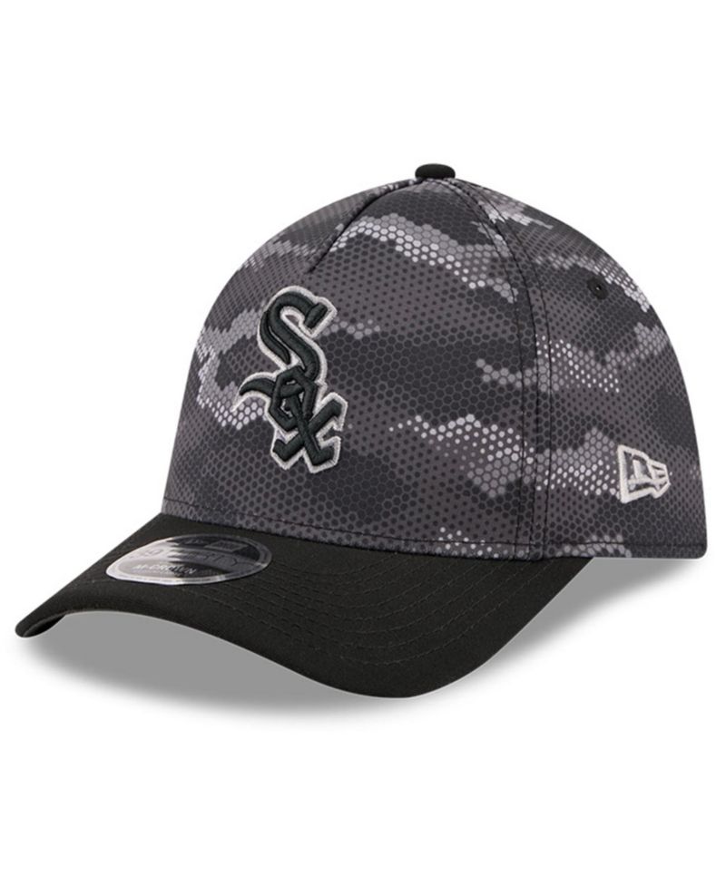 Men's Black Chicago White Sox Camo 39THIRTY A-Frame Flex Hat