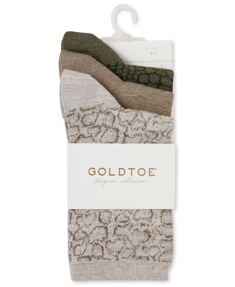 Women's Convertible Short Crew Socks, 3-Pack