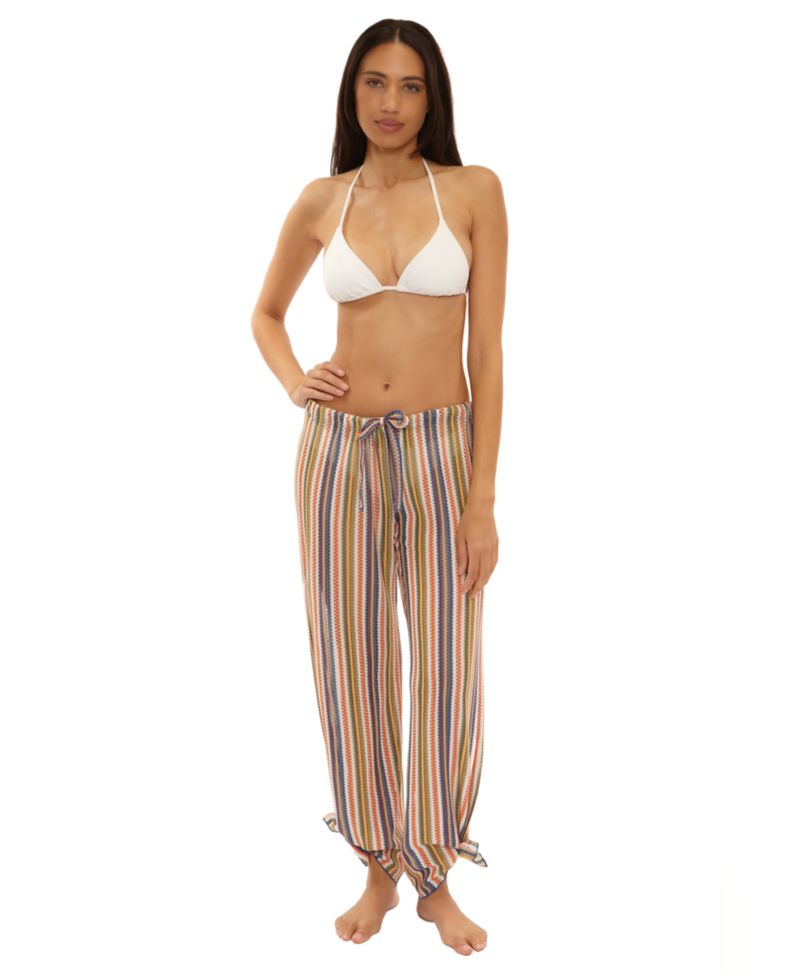 Women's Seaside Stretch Crochet Split Leg Swim Cover-Up Pants