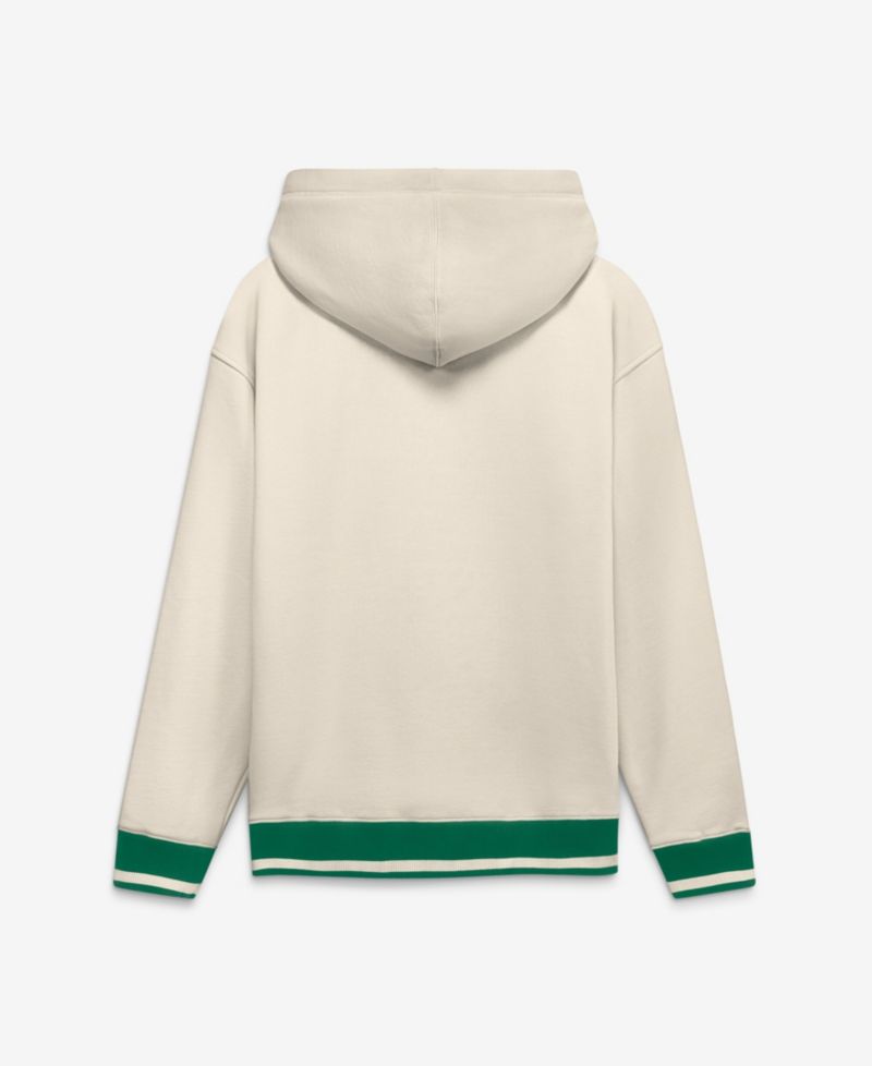 Men's Cream Philadelphia Eagles Chenille Heavyweight Fleece Hoodie