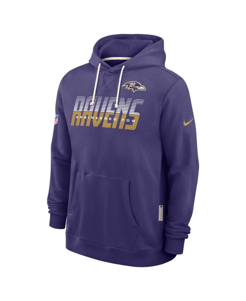 Men's Purple Baltimore Ravens Sideline Standard Issue Top Prospect Dri-FIT Hoodie