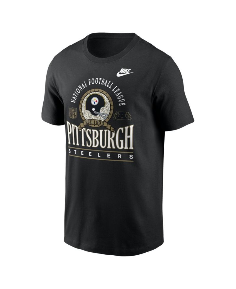 Men's Rewind Essential Pittsburgh Steelers Screen-Printed Throwback T-Shirt