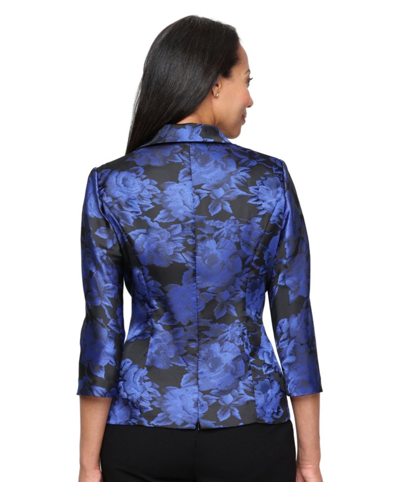 Women's Printed Jacquard Surplice Blouse