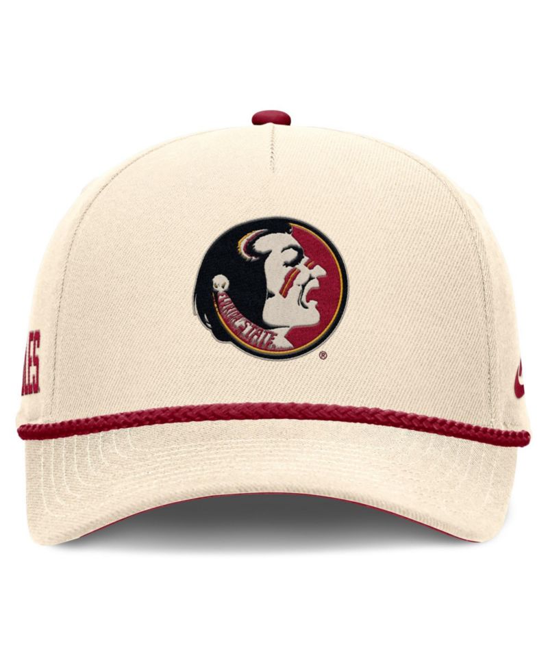 Men's and Women's Natural Florida State Seminoles Legacy Vintage Rope Rise Adjustable Hat