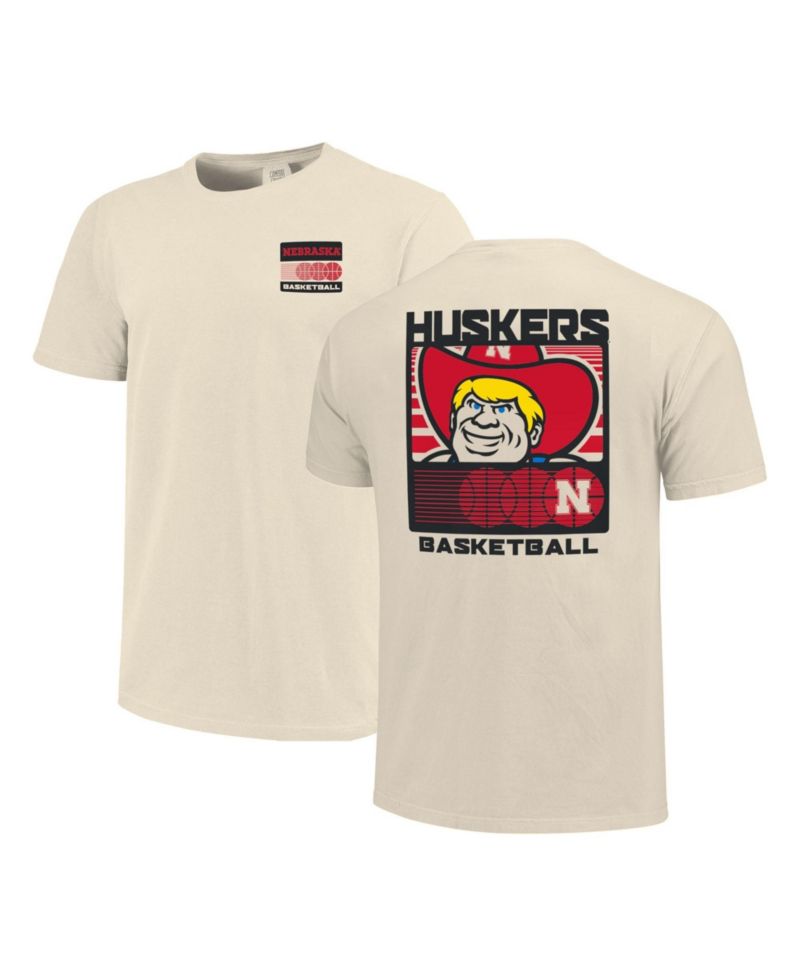 Men's Cream Nebraska Huskers Basketball Staredown Comfort Colors