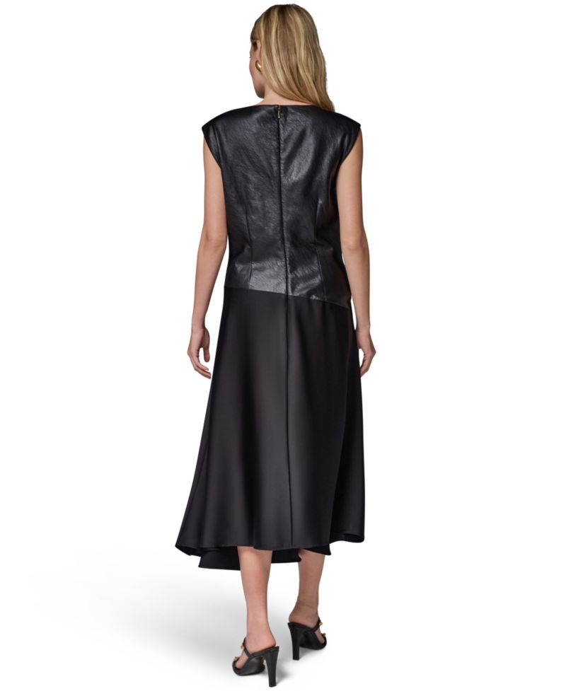 Women's Sleeveless Boat Neck Dress