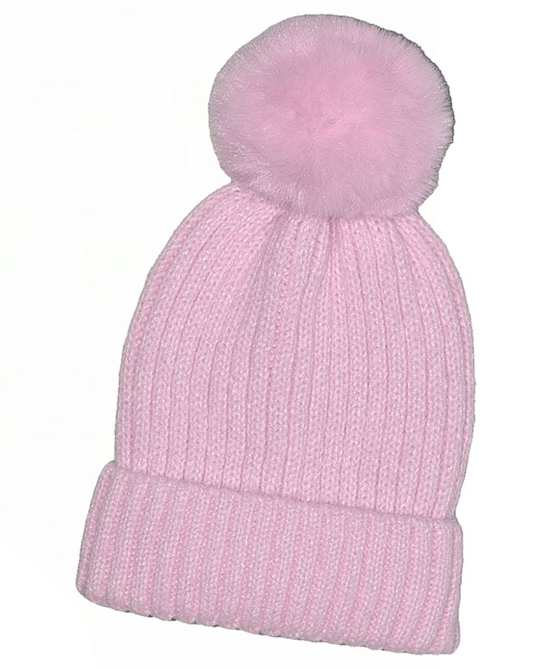 Girls' 5-16 Iridescent Puffer Jacket with Knit Hat, 2-Piece Set