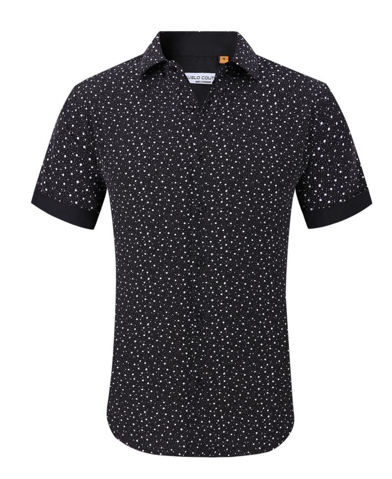 Men's Slim-Fit Geo-Print Performance Shirt