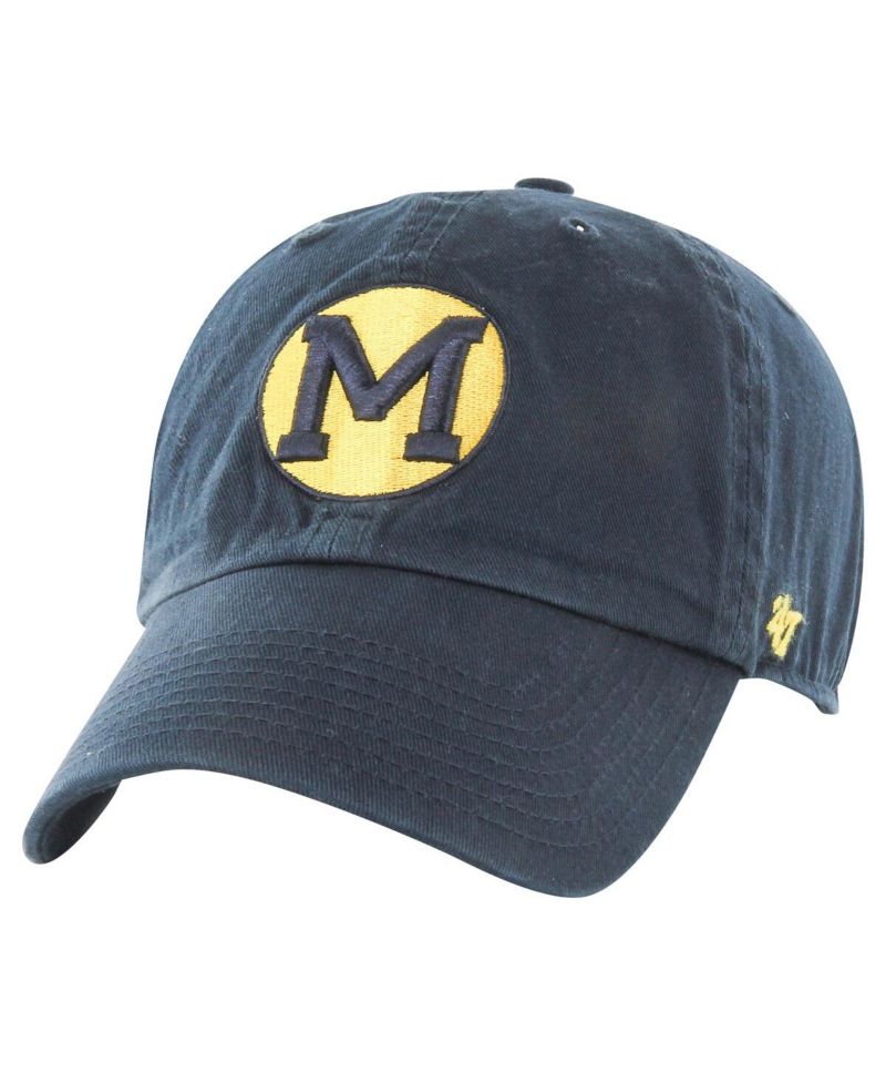 Men's Navy Michigan Wolverines Vault Clean Up Adjustable Hat