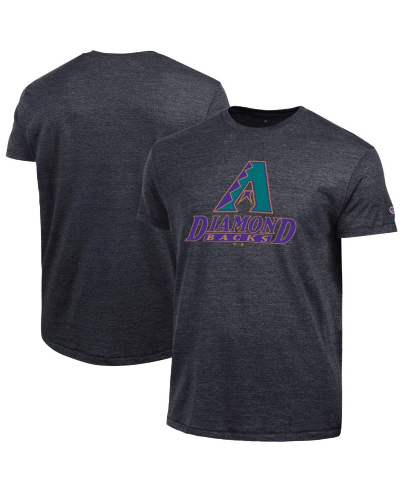 Men's Black Arizona Diamondbacks Cooperstown Logo Tri-Blend T-Shirt