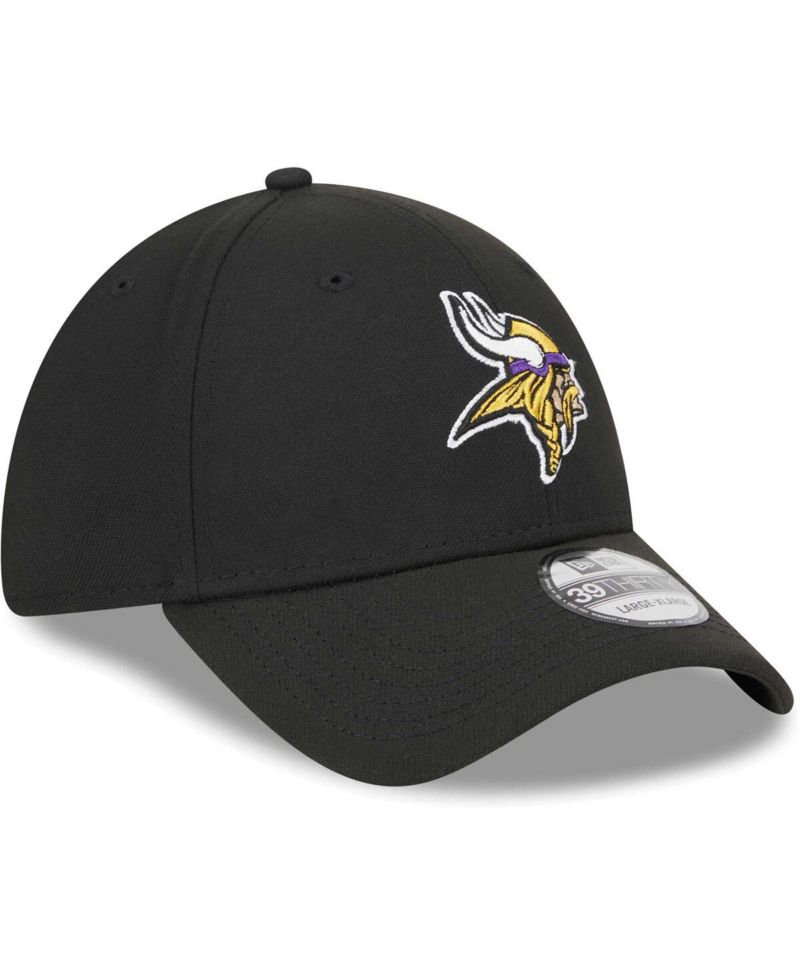 Men's Black Minnesota Vikings Main 39THIRTY Flex Hat