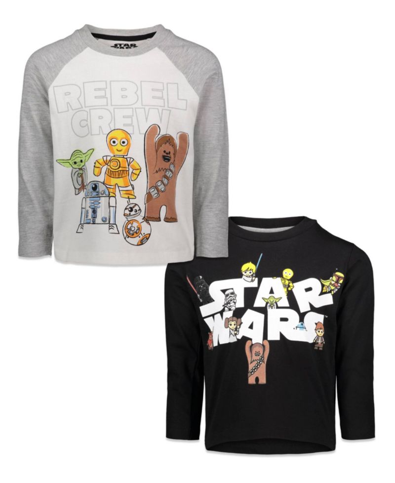 Toddler Boys (2T -5T) 2 Pack Long Sleeve T-Shirts