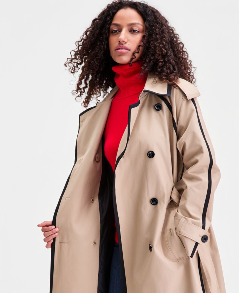 Women's Double-Breasted Belted Trench Coat