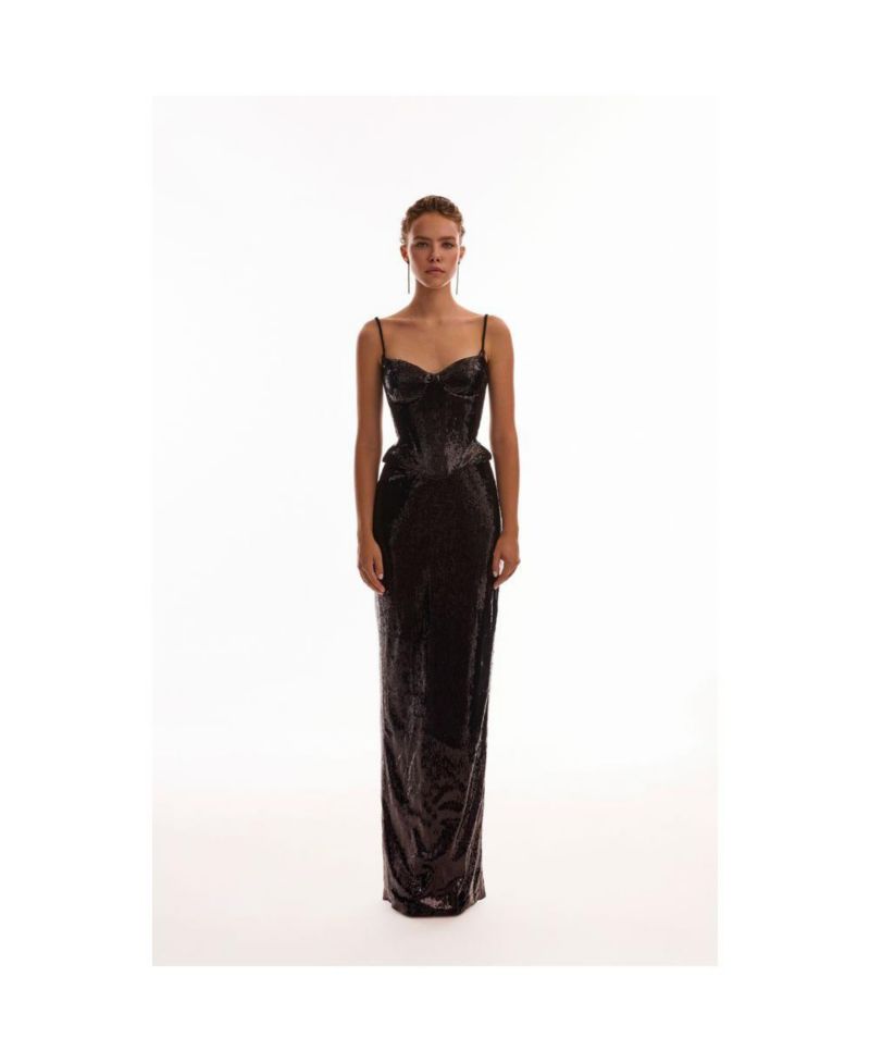 Women's Dramatic fitted sequined maxi skirt