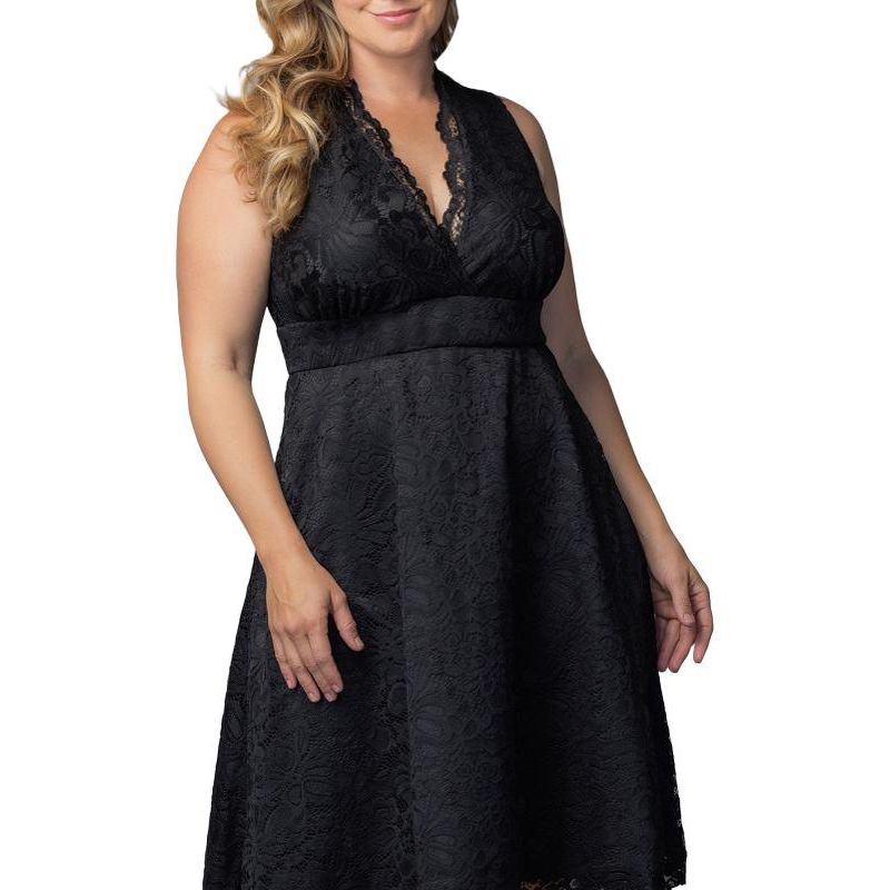Plus Size Pin Up Boudoir Sleeveless Lace Cocktail Dress