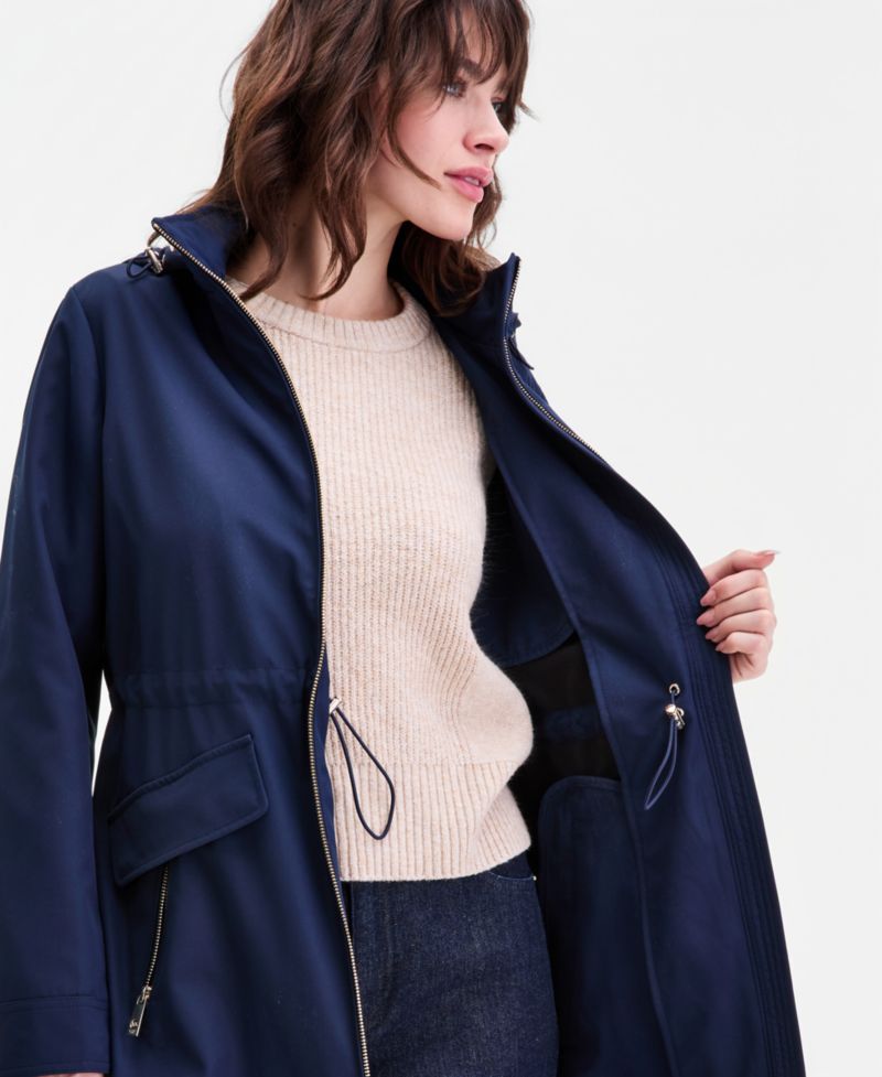 Michael Kors Petite Zip Front Anorak Coat