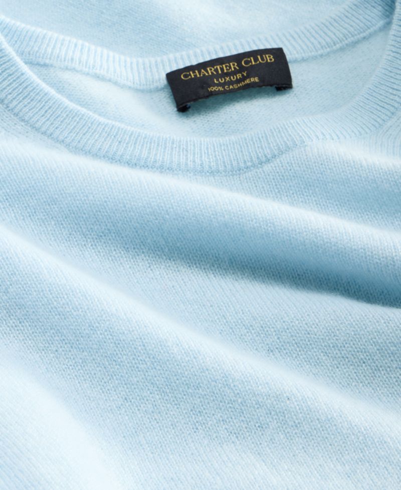 100% Cashmere Women's Petite Long-Sleeve Crewneck Sweater