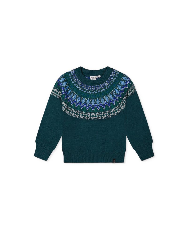 Boys' 4-20 Apr&egrave;s-Ski Fair Isle Raglan Sweater
