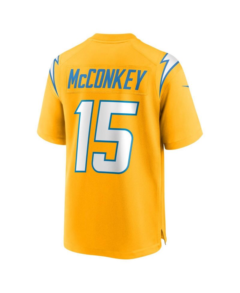 Men's Ladd McConkey Gold Los Angeles Chargers Alternate Charger Power Game Player Jersey