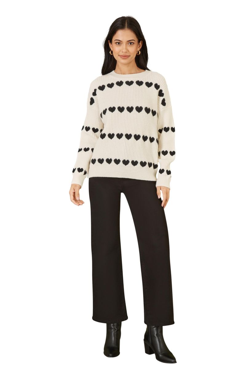 Women's Heart Stripes Jumper
