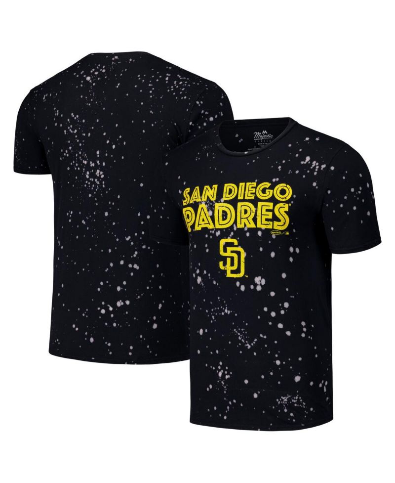 Men's Black/White San Diego Padres Splatter T-Shirt