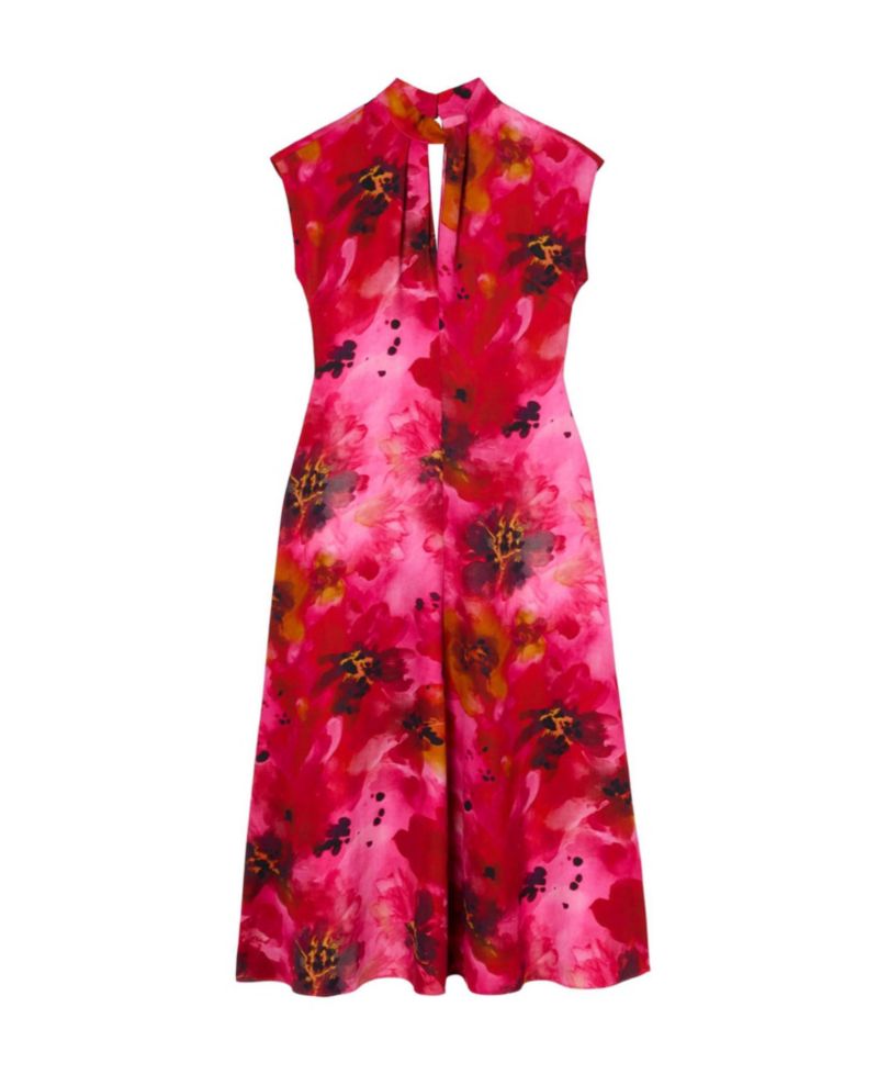 Women's Painterly Floral Midi Dress