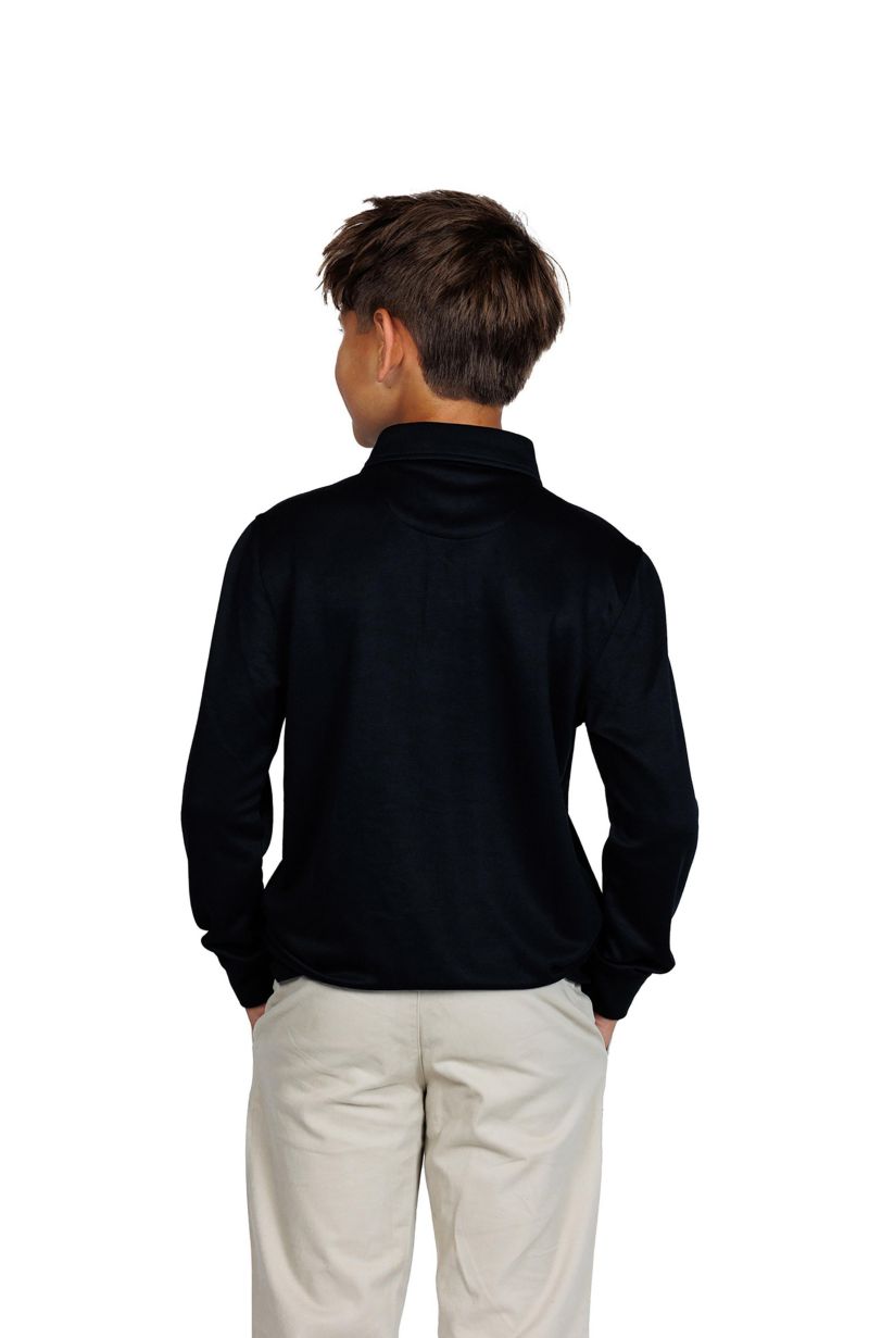 Big Boys Solid Modal Long Sleeve Polo Shirts