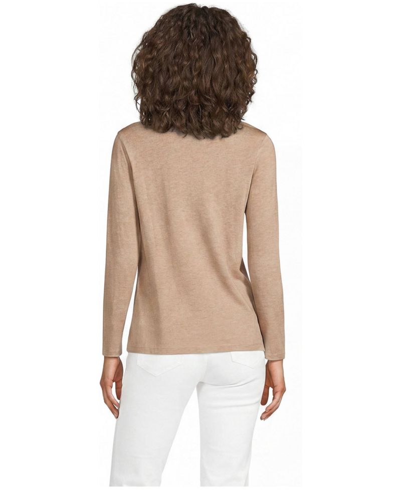 Women's Tall Supima Cotton Long Sleeve Crewneck T-Shirt