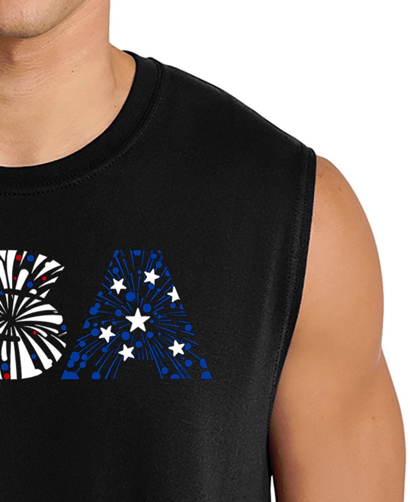 Men's USA Fireworks Flag Tank Top
