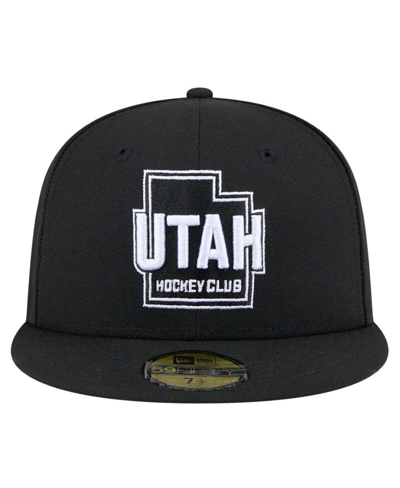 Men's Black Utah Hockey Club State Shape 1st Season 59FIFTY Fitted Hat