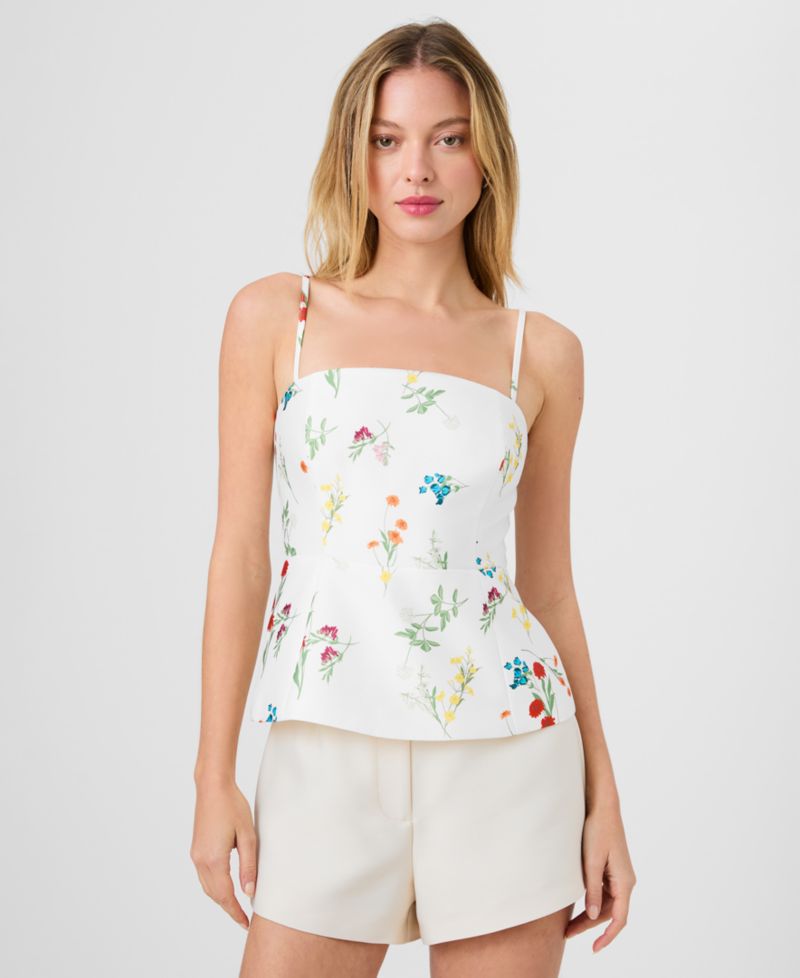 Women's Sleeveless Straight Neck Top