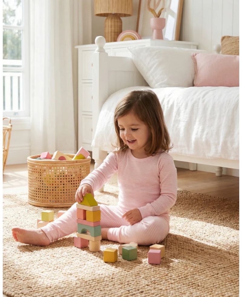 Baby Girls Stripe Pajama Set