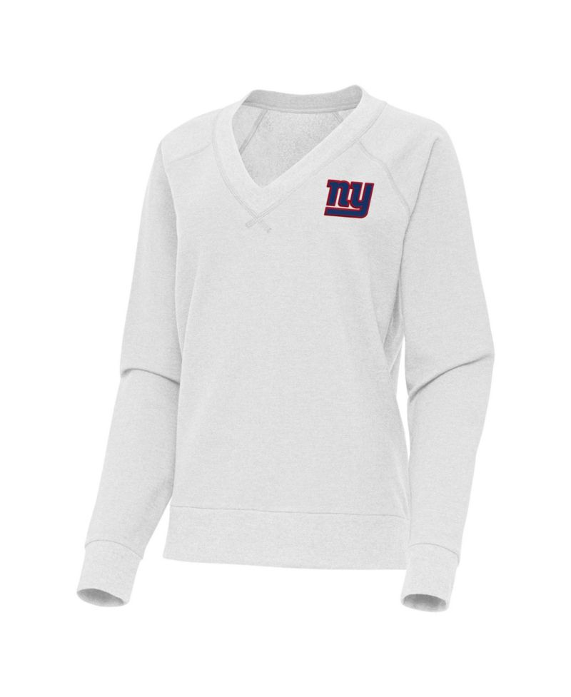 Women's New York Giants Varsity Tri-Blend V-Neck Long-Sleeve T-Shirt