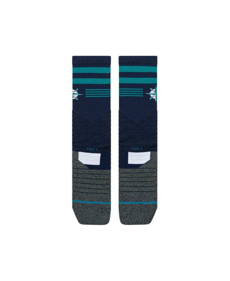 Men's and Women's Navy Seattle Mariners Diamond Pro Crew Socks