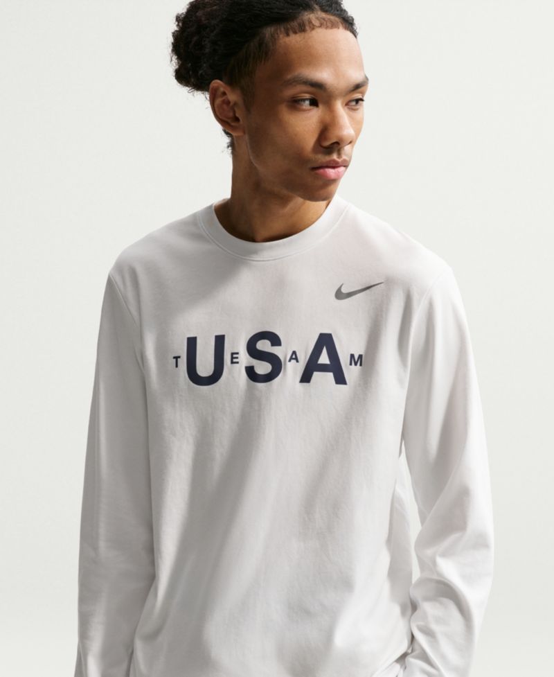 Men's ACG White Dri-FIT Primary Logo Long Sleeve T-Shirt