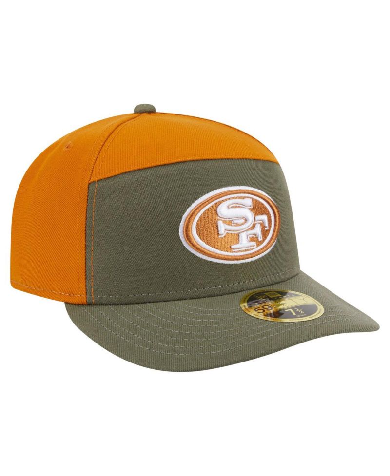 Men's Olive/Brown San Francisco 49ers Two-Tone Color Pack Split Panel 59FIFTY Fitted Hat