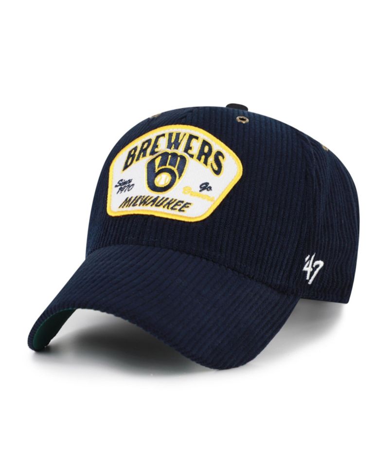 Men's and Women's '47 Navy Milwaukee Brewers Accordia Corduroy MVP Adjustable Hat