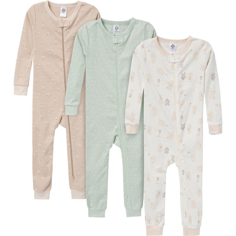Baby Girls' Snug Fit Footless Pajamas, 3-Pack