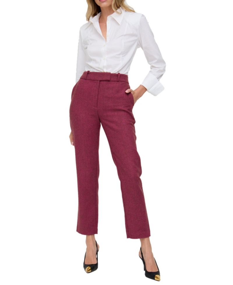 Women's Pandora Tapered Herringbone Print Trouser