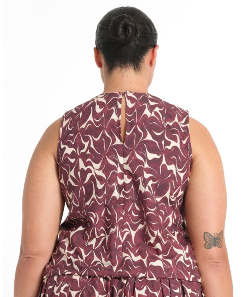 Women's Brinley Tie-Hem Print Relaxed Tank Top