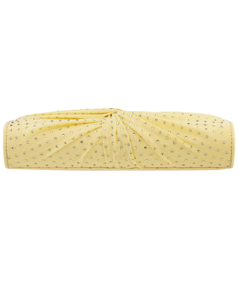 Unique Chiffon Twist Crystal Small Clutch Handbag
