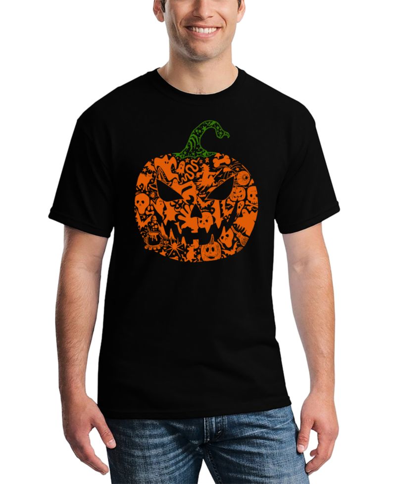 Men's Halloween Pumpkin Word Art T-Shirt